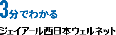 3分でわかるジェイアール西日本ウェルネット